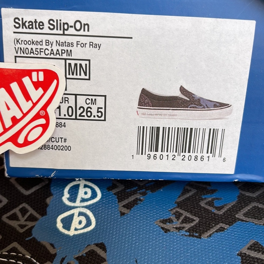 Vans Men’s Skate Slip-On Krooked By Natas For Ray Barbee sneakers - Picture 16 of 16